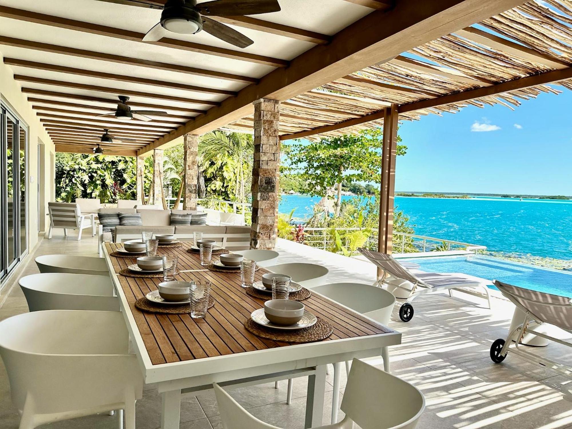 Casa Sol Y Luna -Beautiful Sunrises And Infinity Pool Bacalar Exterior foto